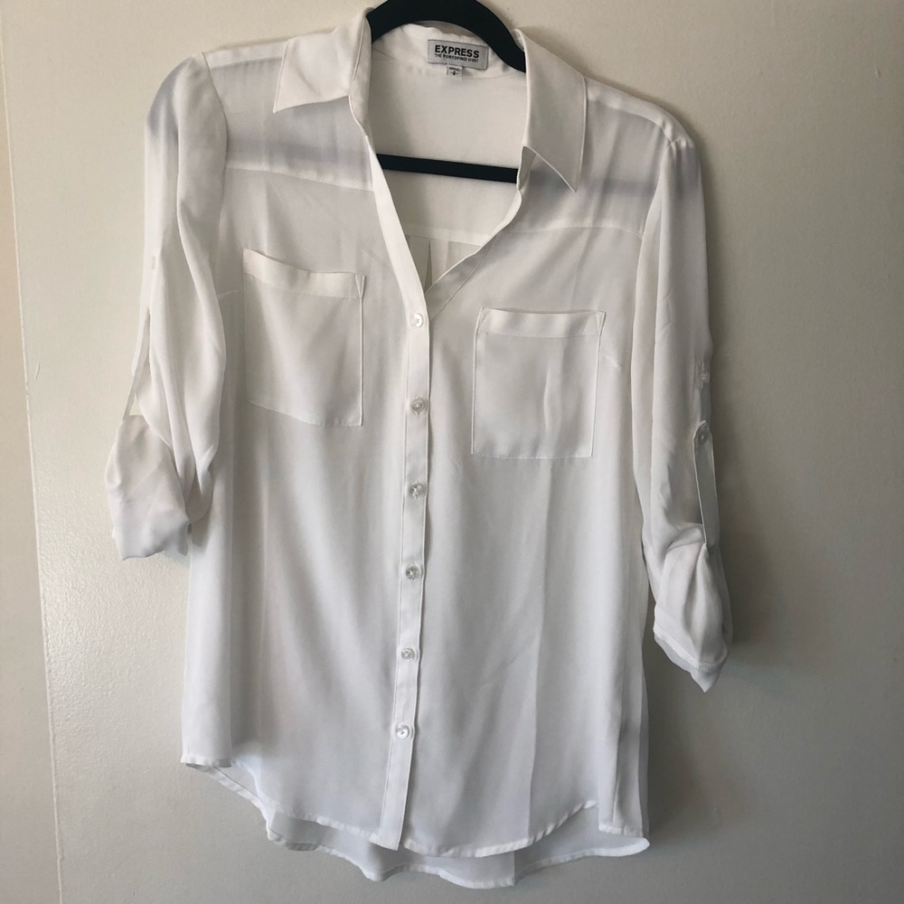 Express White Portofino Blouse